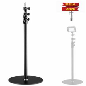 24.21"-61.02" Round Base Monopod Adjustable Round Base monopod for Camera                                                          with 1/4"-3/8" Screw