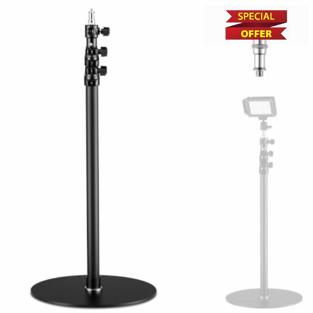 24.21"-61.02" Round Base Monopod Adjustable Round Base monopod for Camera                                                          with 1/4"-3/8" Screw