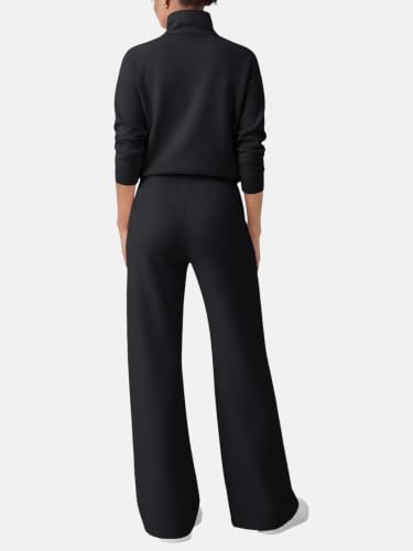 drawstring wide-leg pants with pockets