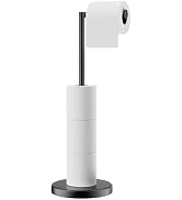 FORIOUS Black Toilet Paper Holder, Adhesive or Wall Mounted Options, Stainless Steel Rustproof St...