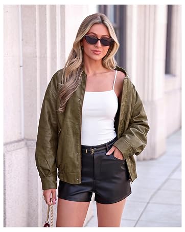 PRETTYGARDEN Women's 2026 Spring Fall Long Blazer Jackets Long Sleeve Lapel Pockets Loose Fit Wor...