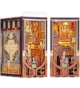 CCCDF DIY Book Nook Kit, Miniature Dollhouse Booknook Kit, 3D Wooden Puzzle Bookend Bookshelf Ins...
