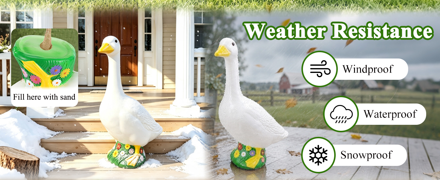 23 inch Porch Goose Statue