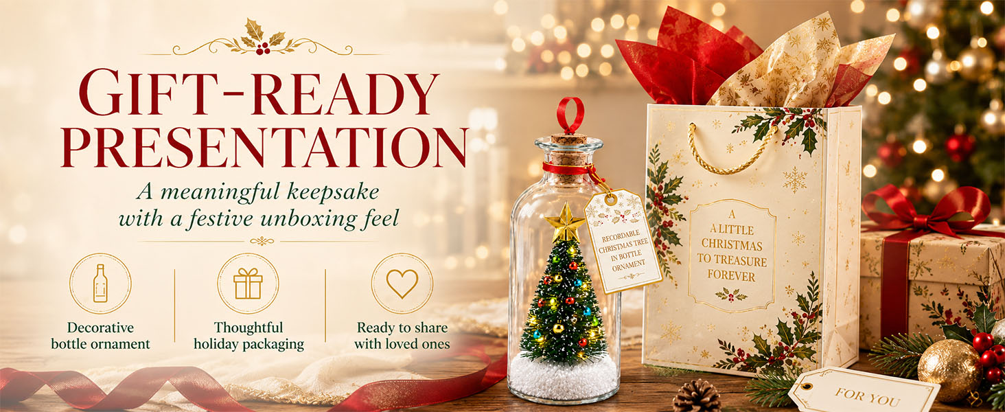 christmas tree message in a bottle