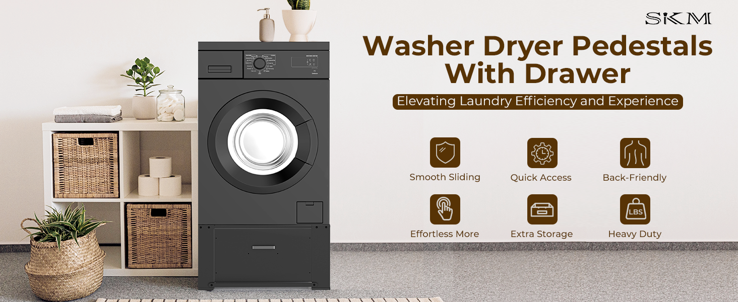 J28C-2B1-01 Washer Dryer Pedestals with Drawer