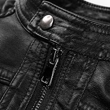 Kids black faux leather moto jacket, stylish layering outerwear for daily wear