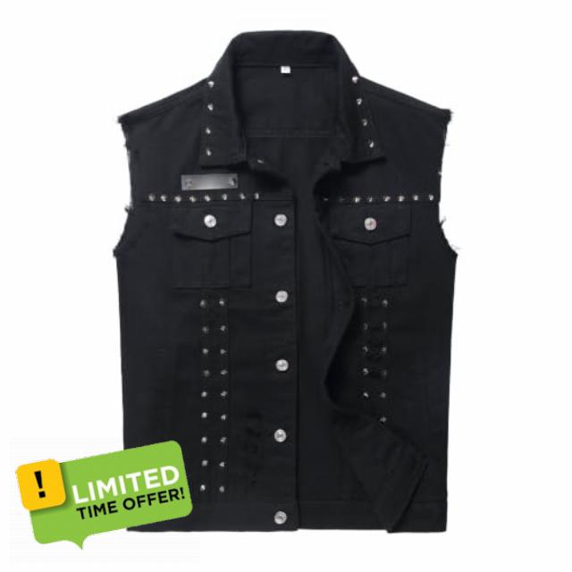 Men's Punk Denim Vest