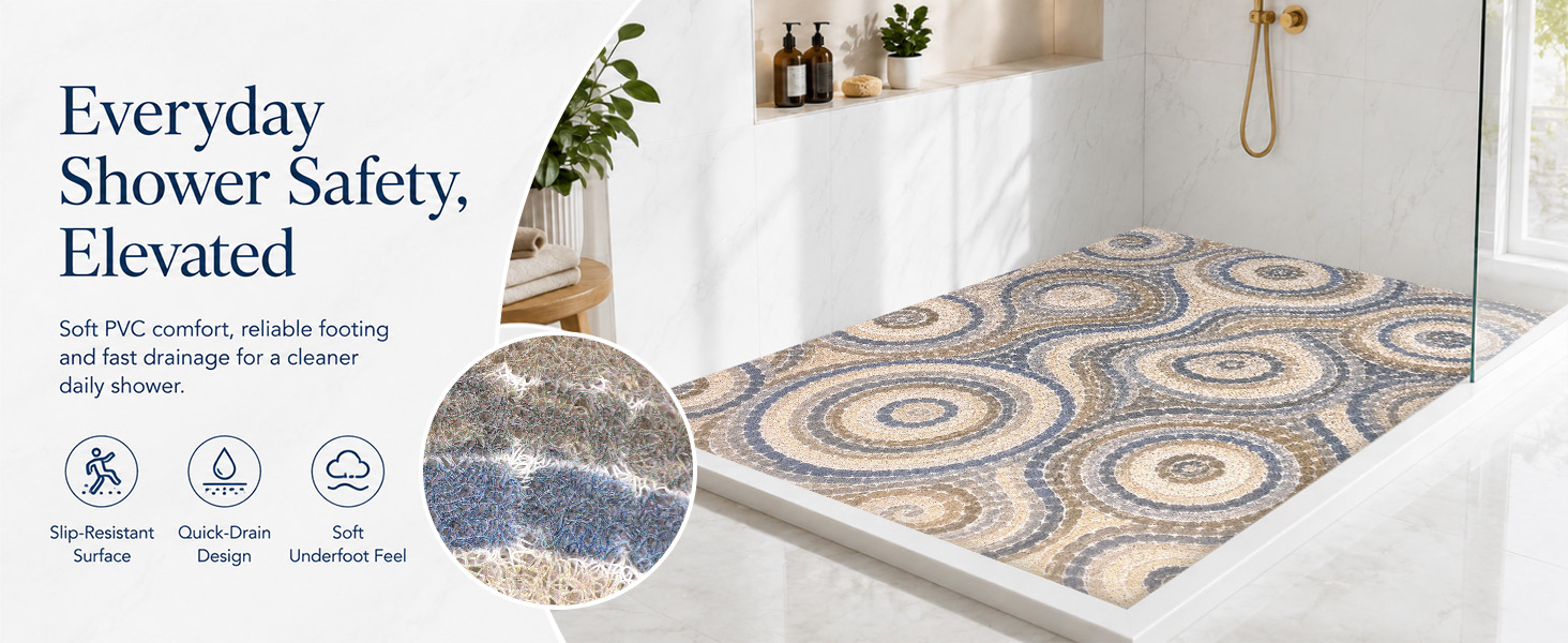 secure shower mat