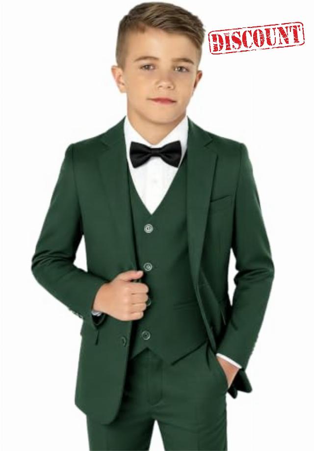 Boys Tuxedo Suit for Kids Wedding Prom Formal Dress Clothes Toddler Tux Set                                                          boys formal dress clothes