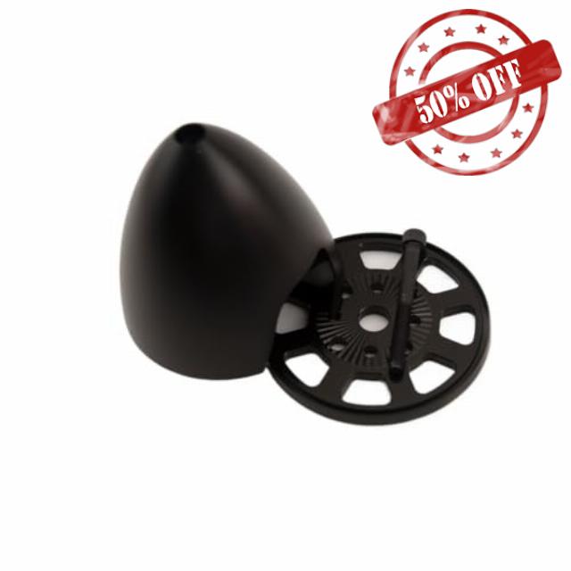 1PC 2-Blade 3 Inch/76mm Anodized Drilled Colored Spinner for DLE30/55 MLD35/70 DA50/EVO54 Engine RC Airplane Model(Black)