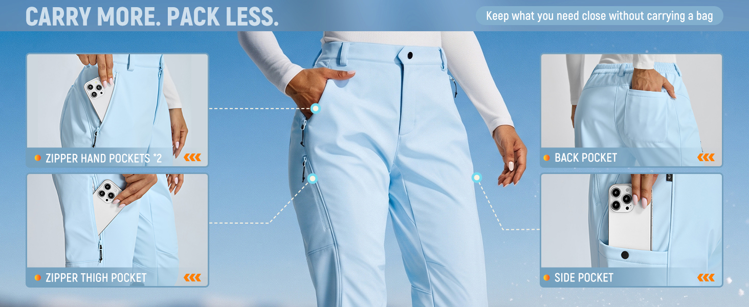 baleaf Women's Fleece Lined Snow Ski Pants