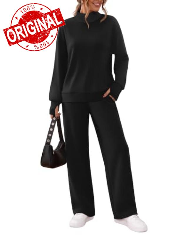 WIHOLL Lounge Sets for Women 2 Piece Teacher Outfits Airport Travel Outfit                                                          womens fall outfits with thumb hole two piece sets for women dressy matching sets travel vacation outfits maternity sets