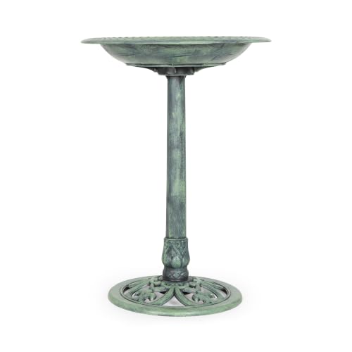 28 in Pedestal                                                          Pedestal Bird Bath for Outdoors with Wide 20 in Basin
