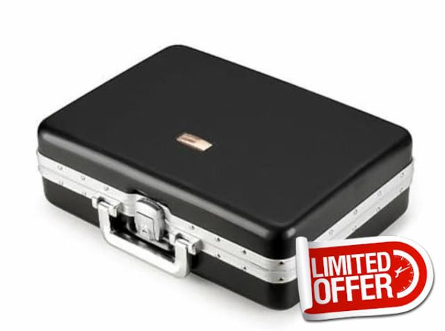 Lightweight Aluminum Frame Hard Shell Laptop Briefcase with Key                                                          Aluminum Frame