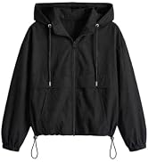 sohita Windbreaker Jacket Women Zip Up Hoodie Women Lightweight Jackets | Black Jacket Sport Casu...
