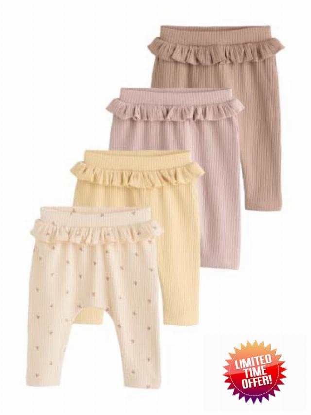 NEXT Baby Leggings 4 Pack                                                          Soft cotton fabric