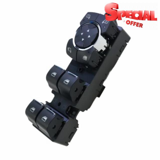 Power Window Switch Left Driver Side Compatible with Ford F-150                                                          ML3Z-14529-BD ML3Z-14529-BE Compatible with Ford F-150 2021-2023