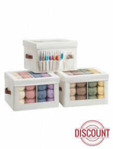 3-Pack Yarn Storage Organizer with Clear Windows