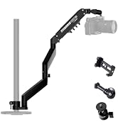 TARION Desktop Light Stand with 1/4" 3/8" Screws for Ring Light Tabletop Mount L Shape Clip Stand...