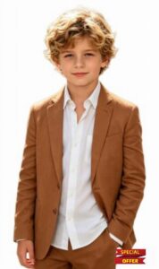 Boys Linen Suits Formal Toddler Tuxedo for Summer Beach Wedding