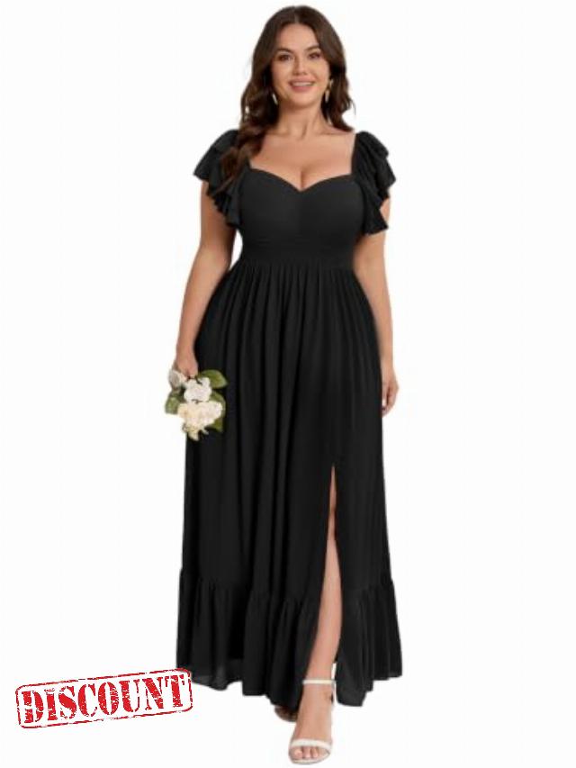 SHESTARR Women's Plus Size Formal Wedding Guest Dresses Bridesmaid Dress                                                          Elegant