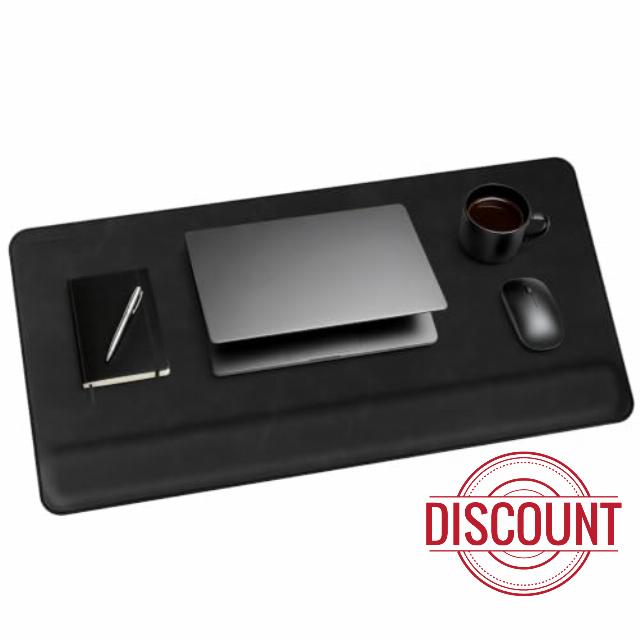 HAUTOCO PU Leather Desk Mat with Built-in Wrist Rest