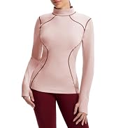 baleaf Turtleneck Thermal Shirts for Women Long Sleeve Tops | Mock Neck Fleece Base Layer with Fa...