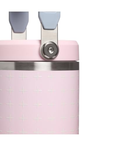 Champagne Easy Carry Handle | Twist On Lid and Flip Up Straw | Leak Resistant Water Bottle | Insulated Stainless Steel | BPA-Free