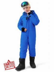 Haloumoning Boys Kids Snow Suit Waterproof Insulated One Piece Coveralls                                                          Windproof Outdoor Hooded