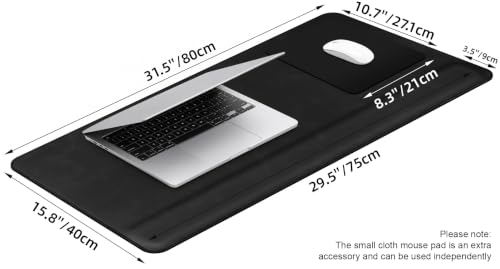 Steel Core Support 31.5 x 15.8" Black Desk Pad