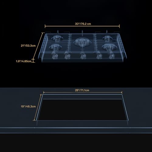 Stainless Steel Built-in Stovetop NG/LPG Convertible