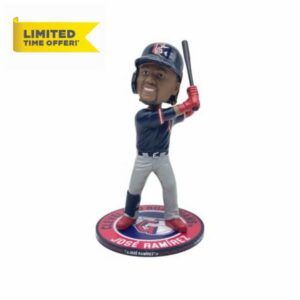 Jose Ramirez Cleveland Guardians 5 Inch Repeat Name On Base Bobblehead MLB Baseball