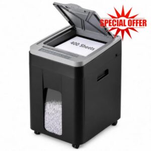 Paper Shredder Heavy Duty 400-sheet Auto Feed