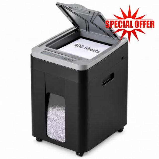Paper Shredder Heavy Duty 400-sheet Auto Feed