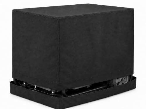 2-in-1 Enclosure Cover Fit 38Lx28Wx30H Inch 600D Zip Bottom Heavy Duty Waterproof Outdoor Generator Shed for Most Generators Up to 15