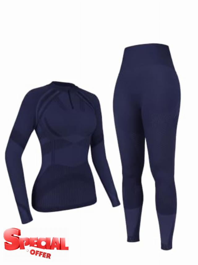 ATTRACO Womens Thermal Underwear Sets Long Johns Thermal Set Winter                                                          Seamless