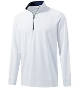 MICHEL ROUEN Mens Quarter Zip Pullover Sweatshirt Golf Long Sleeve Shirt | Stand Collar Regular F...