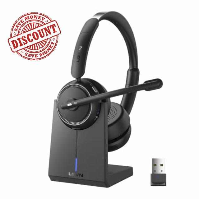 Wireless Headset with Mic for Work