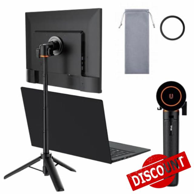 Upgrade Portable Travel Stand for Monitor/ iPad/ Table/ iPhone                                                          5.9-19.7'' Magnetic Height Adjustable Tripod Mount