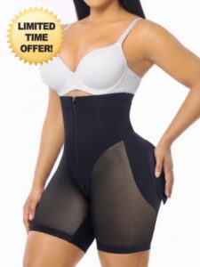 YIANNA Women Hip Enhancer Fajas Colombianas Padded Tummy Control Shapewear                                                          Butt Lifting Faja Body Shaper Shorts with Removable Hip Pads