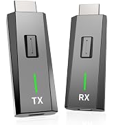 Wireless HDMI Transmitter and 2 Receivers, 500 FT/150M, 2.4G+5G Plug & Play, 1080P HD Audio and V...