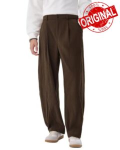 Ntrlv Men's Corduroy Baggy Pants with Drawstring Wide Leg Sweatpants                                                          Soft Corduroy