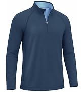 M MAELREG Golf Quarter Zip Pullover Men Running Shirt Long Sleeve Lightweight Dry Fit Performance...