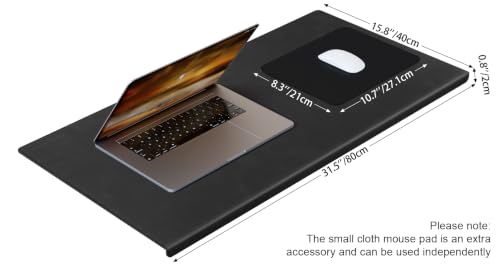 Steel Core Support                                                          31.5 x 15.8" Black Desk Pad
