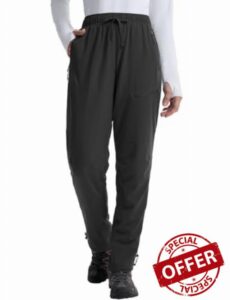 baleaf Women's Fleece Lined Hiking Pants Water Resistant Thermal Warm                                                          Windproof Softshell