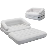 DIMAR GARDEN King Size Camping Air Mattress Inflatable Bed with Pillow,Include Hand Pump