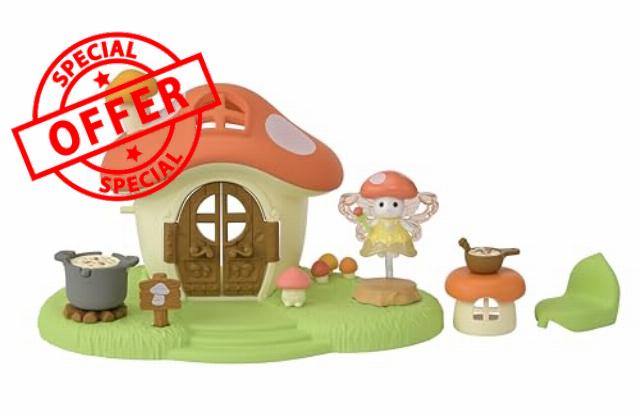 Calico Critters - Fairy Mushroom House - Fairytale & Fairy Forest Series                                                          A toadstool hideaway sprinkled with magic - open it up for enchanted forest storytelling that grows with your