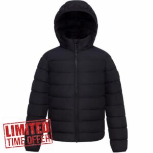 Rokka&Rolla Boys' Lightweight Water-Resistant Winter Coat Puffer Jacket                                                          High Stand Collar|Elastic Band Hood|Self-Adjust Hem|Cuff Sleeve|Side Pockets|Internal Drop Pockets|Windproof|Machine Washable