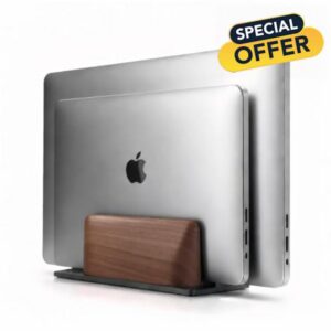muso wood Dual-Slot Vertical Laptop Stand
