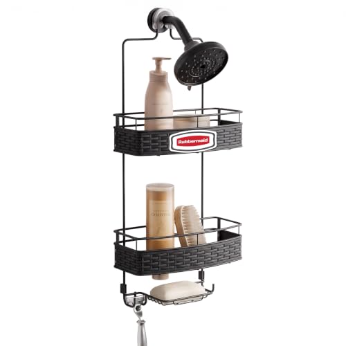 Over Showerhead Steel Storage Rack for Bathroom with 2 Shelves